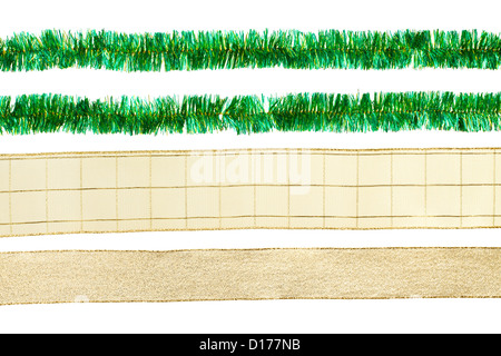 Decorazioni natale su sfondo bianco Foto Stock