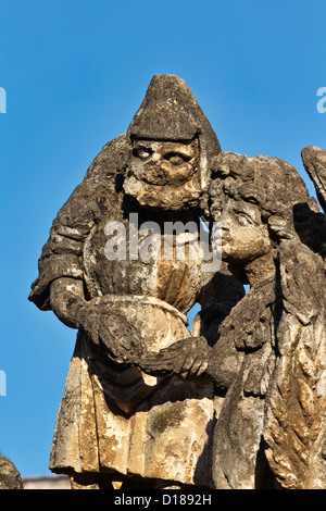 L'Italia, sicilia, Bagheria (Palermo), Villa Palagonia (1715 aC), statue di Monster Foto Stock