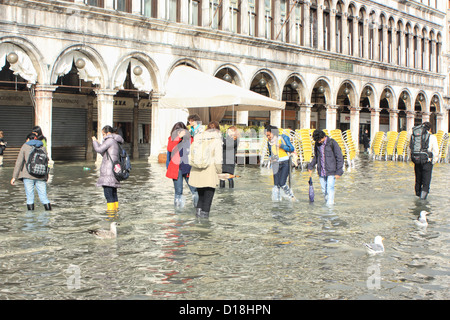 Livello di acqua alta "acqua alta". Foto Stock