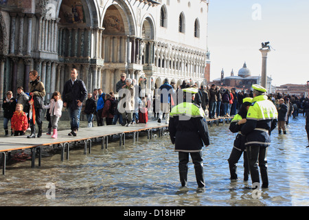 Livello di acqua alta "acqua alta". Foto Stock