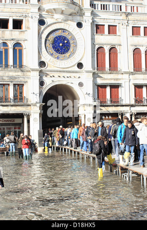 Livello di acqua alta "acqua alta". Foto Stock