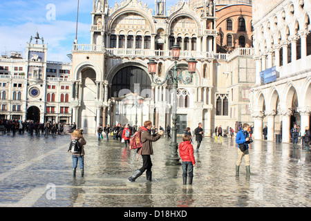 Livello di acqua alta "acqua alta". Foto Stock