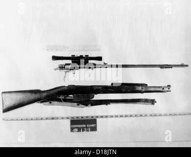 Commissione Warren presentano. La pistola utilizzata da Lee Harvey Oswald per assassinare il Presidente John Kennedy. È stato un Mannlicher-Carcano Foto Stock