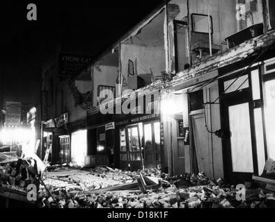 Longbeach 1933 danni del terremoto. La California del sud è stata colpita da una grandezza di 6.4, provocando 120 morti e danni diffusi. Foto Stock