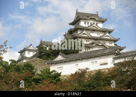 Il castello di Himeji (AKA Airone bianco Castello e airone bianco) Castello di Himeji, Giappone Foto Stock