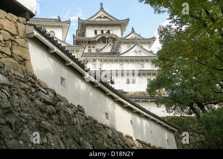 Il castello di Himeji (AKA Airone bianco Castello e airone bianco) Castello di Himeji, Giappone Foto Stock