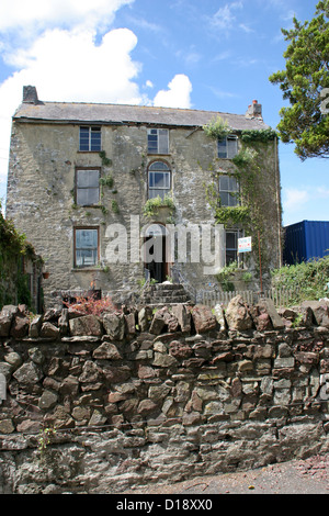 Vista mare una volta casa di Dylan Thomas Laugharne Carmarthenshire Wales UK Foto Stock