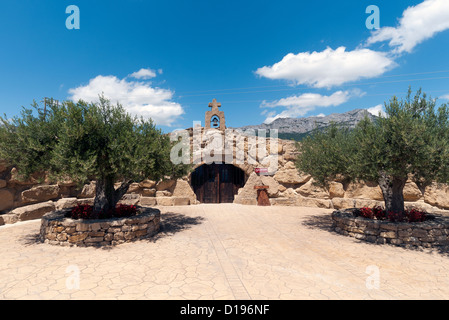 La cappella sotterranea al Eguren Ugarte cantina e hotel nella provincia di Álava, Paese Basco, Spagna Foto Stock