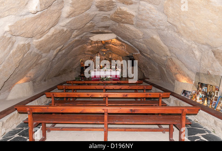 La cappella sotterranea al Eguren Ugarte cantina e hotel nella provincia di Álava, Paese Basco, Spagna Foto Stock