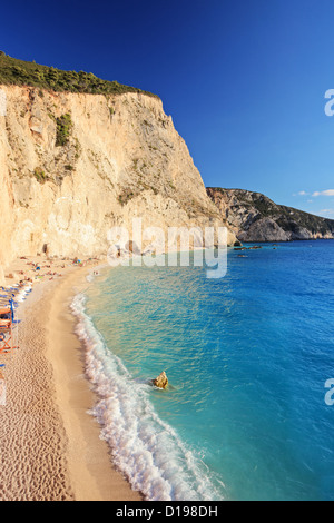 Il pittoresco mare ionio a Lefkada isola, greeece. azzurro e acqua ...