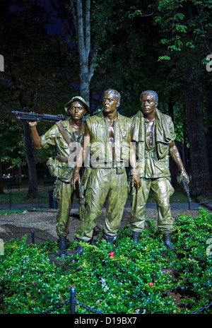I tre soldati, scultura da U.S. pittore e scultore Frederick Hart raffigura tre Stati Uniti uomini valorosi in guerra del Vietnam Foto Stock
