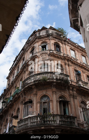 Il vecchio edificio in Havana, Cuba Foto Stock