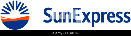 Il logo della compagnia aerea turca SunExpress società con sede in Antalya. Foto Stock