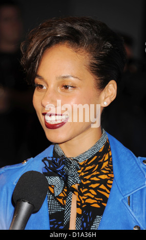 ALICIA KEYS US cantante pop nel dicembre 2012. Foto di Jeffrey Mayer Foto Stock