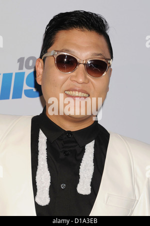 PSY Soputh coreano musicista rap nel dicembre 2012. Foto di Jeffrey Mayer Foto Stock