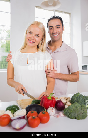Paio di preparare la cena Foto Stock