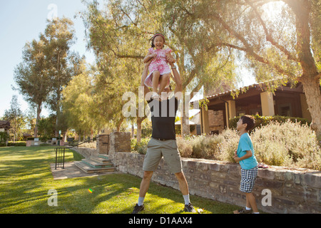 Divertimento della famiglia Foto Stock