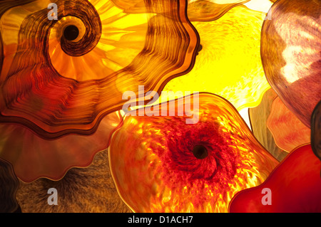 Chihuly vetro arte soffitto al Bellagio a Las Vegas. Foto Stock