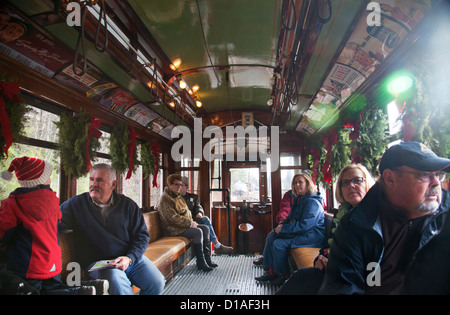 Seashore Trolley museum di Kennebunkport Maine Foto Stock