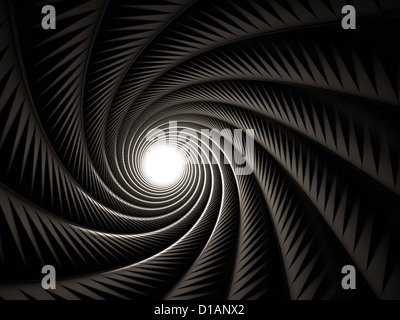 Immagine 3d di interno della canna della pistola Foto Stock