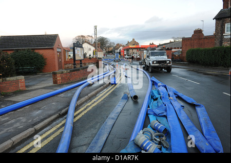 Inondazioni in Norton sulla Derwent, North Yorkshire, Dicembre 2012 Foto Stock