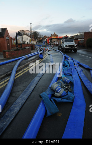 Inondazioni in Norton sulla Derwent, North Yorkshire, Dicembre 2012 Foto Stock