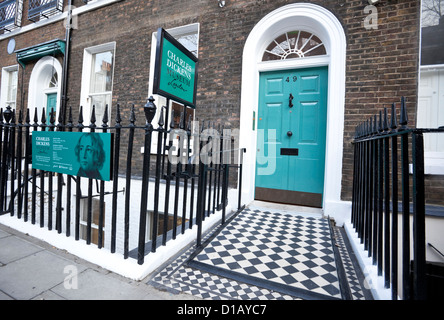 Charles Dickens Museum, 48 Doughty Street, Camden Town, Londra, Inghilterra, Regno Unito Foto Stock