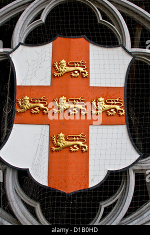 Città di York stemma con la croce rossa di St George e cinque leoni d'oro Foto Stock