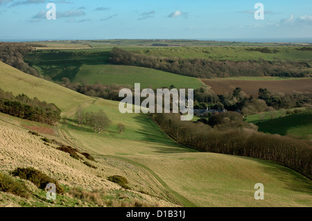 Campagna britannica vista di autunno Foto Stock