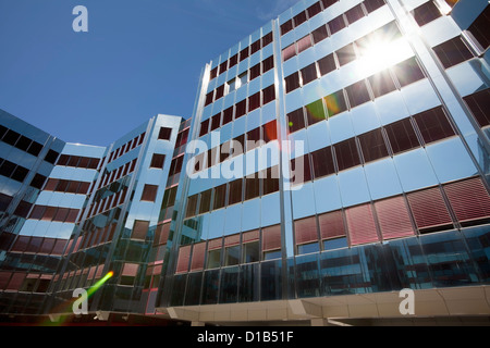 Edificio del Parlamento europeo, Konrad Adenauer Building, il quartiere europeo, Kirchberg, Lussemburgo città, Europa Foto Stock