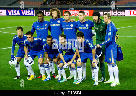 13.12.2012. Yokohama, Giappone. Chealsea gruppo team line up, Club FIFA World Cup Giappone 2012, match tra CF Monterrey 1-3 Chelsea FC a International Stadium di Yokohama, Giappone. Foto Stock