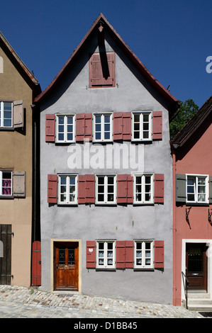 Dinkelsbuehl, Germania, edifici residenziali in Kopp alley nella città vecchia Foto Stock