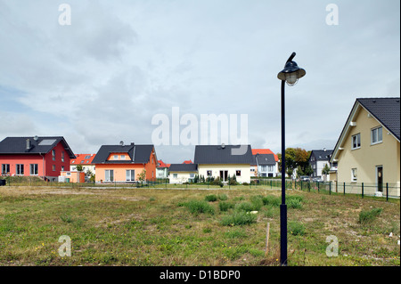 Gotha, Germania, una nuova area con case monofamiliari Foto Stock