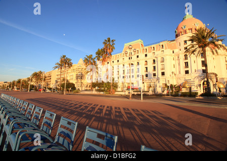 Il Negresco palace hotel sulla Promenade des Anglais di Nizza città Foto Stock