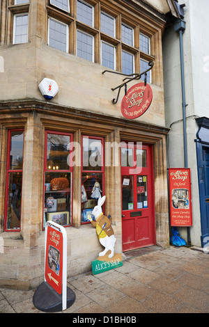 Facciata di Alice's Shop St Aldate's Oxford Regno Unito Foto Stock