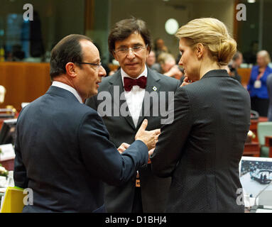 Francois Hollande RUPO Elio Helle THORNING-SCHMIDT Foto Stock