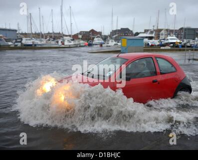 Inondazioni in Weymouth, Dorset, Regno Unito 14 dicembre 2012 foto da: Dorset Servizio media Foto Stock