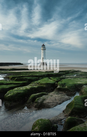 Fort faro semaforico, New Brighton Foto Stock