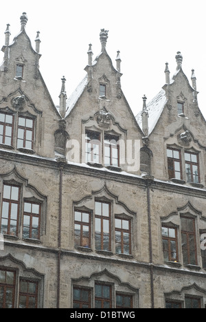 Residence Corte con la neve a Monaco di Baviera, Germania Foto Stock