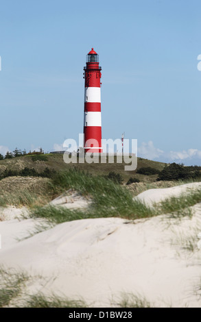 Amrum, Süddorf, Germania, faro e delle dune Foto Stock