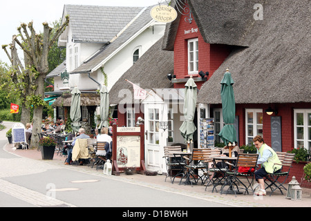 Amrum, nebbia, Germania, isola ristorante brocca Foto Stock