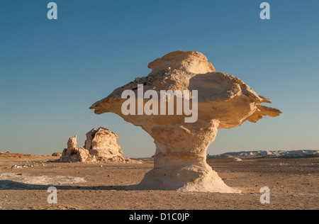 Fungo formazioni rocciose, White Desert (Sahara el Beyda), Egitto Foto Stock