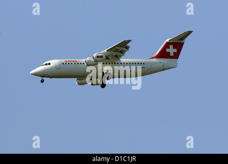 Hannover, Germania, la compagnia aerea Swiss macchina in aria Foto Stock
