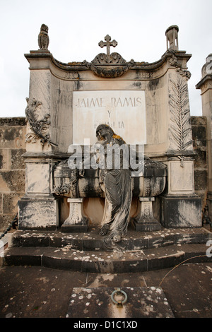 Alcudia, Mallorca, Spagna, tomba nel cimitero comunale Foto Stock