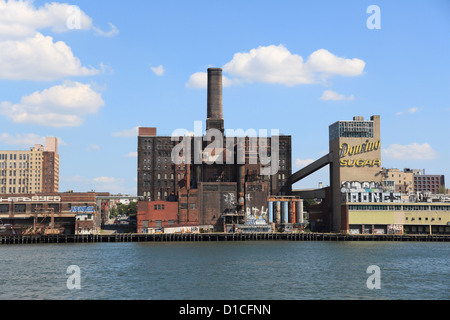 Domino fabbrica di zucchero East River Williamsburg Brooklyn New York City USA Foto Stock