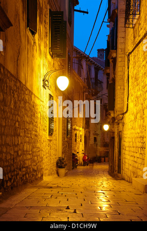 La Città Vecchia in Sibenik, Croazia, Europa Foto Stock