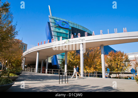 Acquario di Georgia, Pemberton place, casa del Mondo di Coca Cola e il Georgia Aquarium Atlanta, Georgia, Stati Uniti d'America Foto Stock