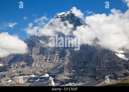 Famosa parete nord dell'Eiger - uno dei più difficili ascensioni nelle alpi svizzere Foto Stock