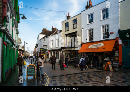 Palace Street, o del re di miglio, Canterbury, Kent, Regno Unito Foto Stock