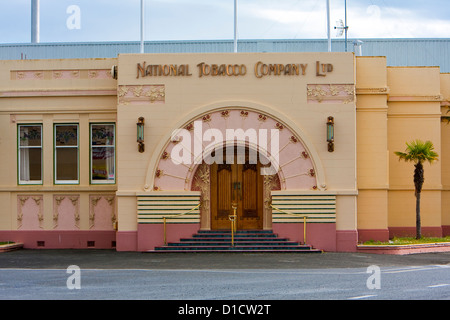 Nazionali di società del tabacco, edificio in stile Art Deco, Napier, Isola del nord, Nuova Zelanda. Foto Stock